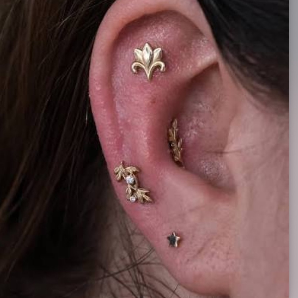 BVLA Jessamine Yellow Gold with Diamonds Threaded End - Picture 6 of 8